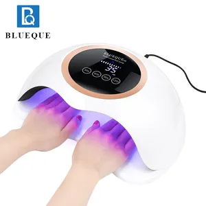 168W UV LED Nail Dryer Powerful Light UV Lamp Fast Curing Gel Polish with 54 Lamp Beads Large Space for Home Salon