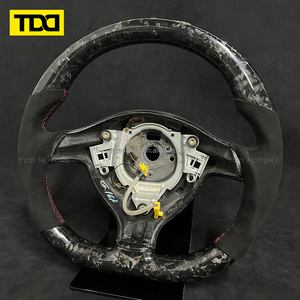 Volante TDD de Fibra de Carbono Real Compatible con Seat Leon Cupra 2013 2014 2015 2016 2017 2018 2019 Cuero Genuino - Product Image 2