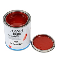 Peinture de finition automobile AINA B207 anti-corrosion 2K Rouge Fer, revêtement plastique bicomposant uréthane acrylique haute brillance en spray