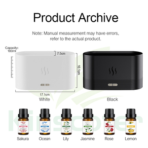 Máy Tạo Độ Ẩm Ngọn Lửa Đèn LED Cầm Tay Bộ Khuếch Tán Tinh Dầu Tự Nhiên Hoa Hồng Chanh 180Ml - Product Image 5