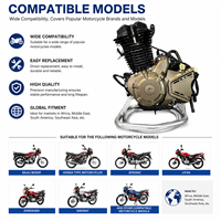 Ensemble moteur de moto 110cc 125cc 150cc 180cc 200cc 250cc Moteur à essence pour Bajaj Boxer Honda Apsonic Lifan Zongshen