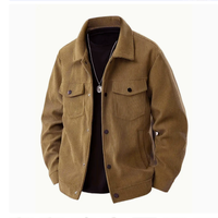 Nouvelle veste bomber transfrontalière euro-américaine 2026 pour homme, style décontracté et sportif, streetwear tendance, à simple boutonnage, avec poches et col à revers, motif cœur