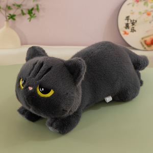 Nuovo Stile Cuscino Lungo a Forma di Gatto Sdraiato, Simpatico <span class=keywords><strong>Peluche</strong></span> di Gatto, Morbido Cuscino per Dormire, Giocattoli di <span class=keywords><strong>Peluche</strong></span> di Halloween, Regalo all'Ingrosso - Product Image 3