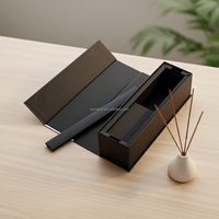 Boîte d'emballage pour diffuseur de parfum, design luxueux, fermeture magnétique personnalisée, boîte cadeau noire et blanche pour ensembles de diffuseurs parfumés
