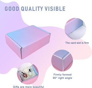 Caja de Regalo de Lujo con Logotipo Personalizado, Embalaje de Envío, Cartón Corrugado, Pequeña, con Degradado, <span class=keywords><strong>Precio</strong></span> Razonable - Product Image 2
