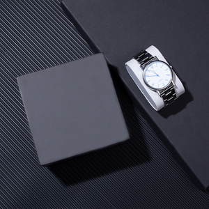 Schwarz Matt Luxus Holz Uhren box Futter PU Leder Kissen mit Papier Geschenk box für die Aufbewahrung von High-End-Uhren - Product Image 3