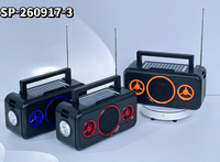 Haut-parleur portable d'extérieur SG558 10W à énergie solaire avec batterie amovible et support de téléphone