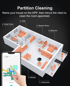 Robot aspirateur auto-nettoyant à remplissage automatique Fonction de nettoyage Filtre HEPA humide et sec pour les ménages <span class=keywords><strong>Batterie</strong></span> fonctionnelle espagnole - Product Image 6
