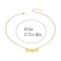 Collier pendentif en acier inoxydable à 3 disques avec calligraphie arabe, cercle connecté, or, argent, or rose, bijoux musulmans pour femmes, vente en gros