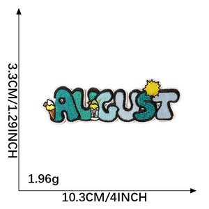 Patch brodé personnalisé en polyester avec lettres spirituelles, à thermocoller sur tissu, vente en gros - Product Image 5