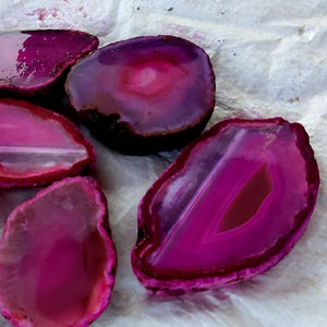 Fabricant de carreaux de dalle polie en agate dorée et de sous-verres à thé-Pierres précieuses usagées avec pièces coupées plaquées or - Product Image 4