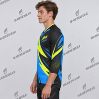 Maillot de cyclisme personnalisé pour homme, équipe BMX, logo personnalisé, manches 3/4, VTT, descente, cyclisme en montagne