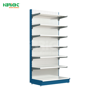 Estantería Góndola de Panel Trasero Perforado de Una Cara Highbright, Estante Metálico Ajustable para Exhibición en Pared para Supermercados - Product Image 4