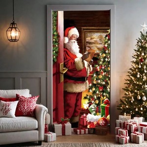 Tapiz de Puerta para Exteriores con Diseño de <span class=keywords><strong>Anime</strong></span> Personalizable, de Poliéster y Terileno, con Fondo Navideño, para Envío Directo - Product Image 5