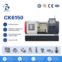 Tour CNC CK6150 à guidage rigide robuste 750/1000/1500mm, direct usine, pour tournage d'arbres et de disques