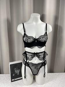 Conjunto de Lencería de Corsé con Encaje Transparente y Control Ligero, Sujetador Push-Up con Varillas y Braguita, Nuevo y Sexy para Mujer, 2025 - Product Image 6