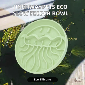 Gamelle anti-glouton écologique pour chats, forme arrondie, anti-déversement, avec ventouse en silicone, gamelle puzzle - Product Image 2