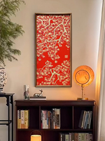Peinture suspendue en bois massif en laiton fait à la main, motif kaki, adaptée à la décoration d'entrée dans une nouvelle maison, cérémonie de déménagement mural