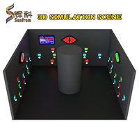 Jeu mural interactif multijoueur Evil Eye Escape Room avec lumière à capteur LED pour centre de divertissement commercial