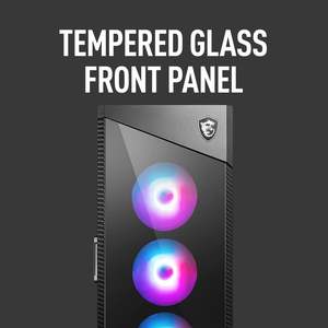 MSI MPG <span class=keywords><strong>Velox</strong></span> 100R Mid-Tower Gaming PC Case Panneau latéral en verre trempé 4X120mm ARGB Fans Liquid Cooling Support jusqu'à 360mm - Product Image 6