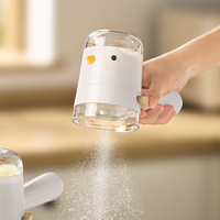 Pot à épices anti-poussière en plastique PP+PC+Silicone de qualité alimentaire, design oiseau, écologique, mesurable, pour sel et poivre, 500 ml