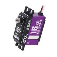 Servomoteur AGFRC A35BHL robuste en acier, HV 16KG 0.08Sec, super couple, programmable, sans balais, taille moyenne pour voiture RC
