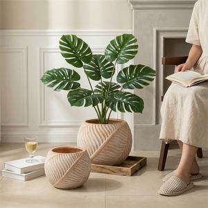 <span class=keywords><strong>Pot</strong></span> de fleurs rond de grande taille pour orchidées, <span class=keywords><strong>d</strong></span>écoration extérieure de balcon, jardin, relief personnalisé - Product Image 1