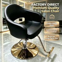 Fauteuil de Barbier Inclinable Multifonctionnel en Cuir, Chaise de Coiffure Portable et Durable avec Base Métallique pour la Teinture des Cheveux et l'Utilisation en Salon de Coiffure