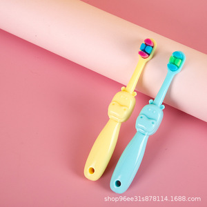 Children's Toothbrush Little Hippo Soft Bristles Small Head For 0-6 Years Old Baby Manual Toothbrush In Stock Wholesale - Product Image 4
