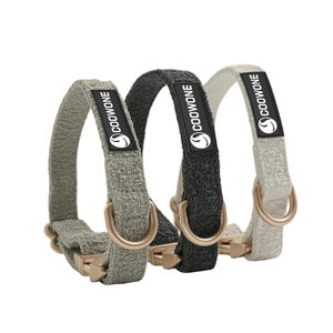 Harnais pour <span class=keywords><strong>chien</strong></span> en tissu bouclé avec logo personnalisé, collier et laisse pour <span class=keywords><strong>chien</strong></span> à étiquette privée, harnais anti-traction pour <span class=keywords><strong>chien</strong></span> et ensemble laisse - Product Image 6