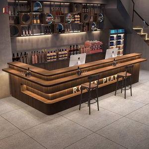산업 스타일 바 카운터 테이블 커피 숍 레스토랑 라운지 선술집 리셉션 데스크 계산원 카운터 - Product Image 4