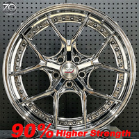Rines de Carreras Cromados de 2 Piezas de 20, 21, 22 y 24 Pulgadas, Forjados a Medida para BMW M3 G80, M4 G82, M5 F90, G90, M8, C63, E63, 720S, 750S, Artura