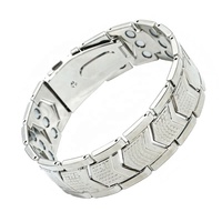 Gesper Tali Jam Tangan Pria Antik Warna Merah Tembaga, Gelang Magnetik Tiga Baris, Retro Fashion, Pola Sisik Ikan Lebar
