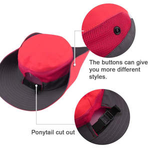 Chapeau pliable pour femme avec protection large et anti-UV – Idéal pour la plage, la pêche et la randonnée en extérieur - Product Image 3