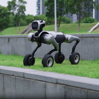 Robot chien quadrupède à roues pour l'éducation, le divertissement, la recherche et la mobilité en extérieur