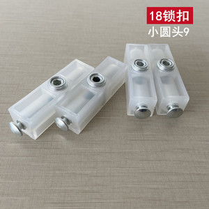 Connecteur de meuble Huayi Parts 18 tout-en-un à tête ronde en aluminium, transparent, 9 pièces, quincaillerie pour meubles - Product Image 5