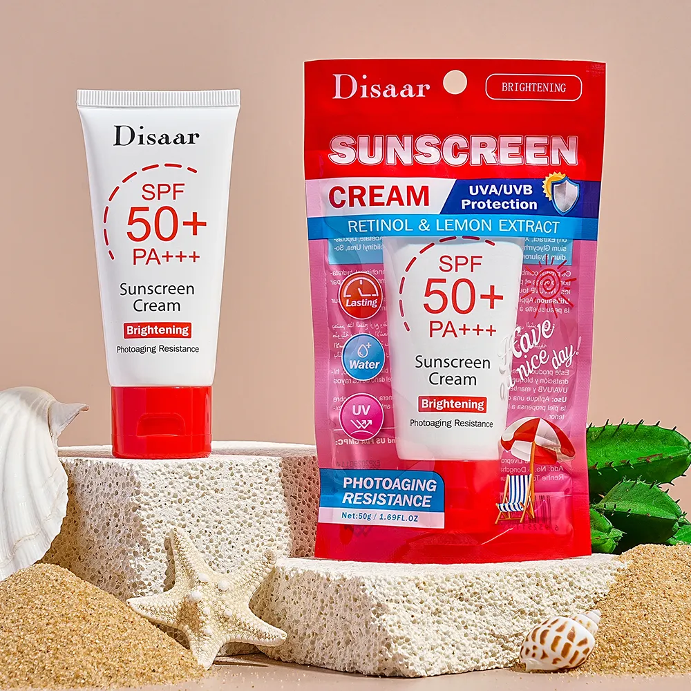 Disaar Fresh Lemon Smell Retinol spf 50 Sunscreen Cream Anti uv for Sun Protection for Black Skin Sunscreen Stick Manufacturer