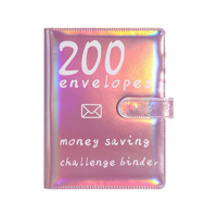 Défi des 200 enveloppes, carnet à feuilles mobiles A5, classeur budgétaire, carnet d'économie d'argent, défi des enveloppes d'argent, carnet d'économie avec des accessoires à l'intérieur