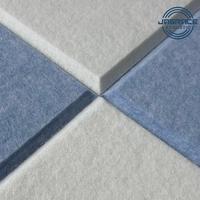 Panneau mural acoustique bleu et blanc, plusieurs couleurs au choix, absorbant le son, décoratif, 100% fibre de polyester, moderne