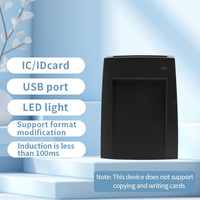 Pembaca kartu pintar Windows USB 125kHz, harga murah pembaca kartu Desktop RFID tanpa sentuh NFC RFID