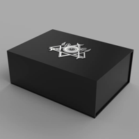 Boîte à cartes magnétique double en carton haut de gamme personnalisée, emballage de luxe noir pour porte-cartes Visa, de débit, de crédit, VIP, cadeau d'entreprise