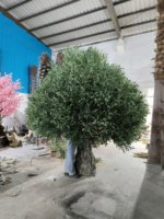 Grand arbre artificiel d'intérieur, olivier forgé, pour aménagement paysager de centre commercial, plantes vertes personnalisées pour décoration