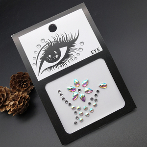 Yeux corps visage bijoux acrylique strass autocollants paillettes Flash cristal yeux tatouage temporaire bricolage Art décorations mode - Product Image 5