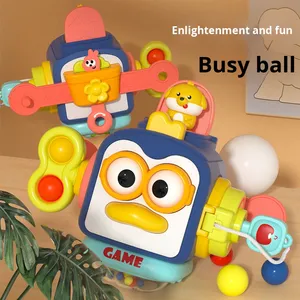 Giocattolo Esagonale Sensoriale per Neonati, Palla Occupazionale per l'Educazione Precoce dei Bambini, Pinguino in PP e Silicone - Product Image 2