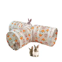 Tunnel interactif pliable et imperméable en tissu pour lapins – Idéal pour l'entraînement et l'élimination de l'ennui chez les animaux de compagnie