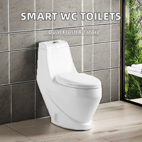 Toilette de camping portable à double chasse d'eau moderne et durable en acier inoxydable bol monobloc monté au sol radiateur de drainage à siphon en S