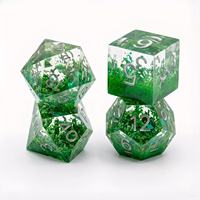 Dés multi-faces en résine pour D&D, Donjons et Dragons, jeu de table de groupe, Cthulhu, coquille de conque transfrontalière, couleur, angle droit, lot de 7 pièces