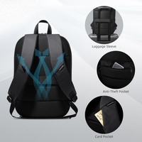 Sac à dos pour ordinateur portable imperméable avec logo personnalisé d'usine, avec port de charge USB, sac à dos de voyage et scolaire en Oxford pour hommes