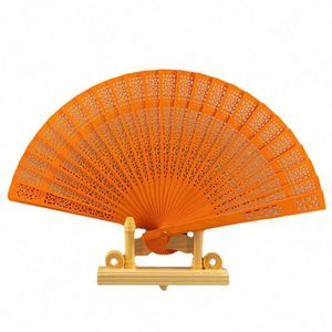 Custom Hollow Folding Fragrant Wood <b>Gift</b> Fan - Product Image 3