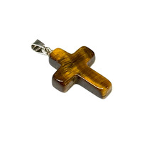 Pendentif Croix en Pierre d'Agate Naturelle Très Vendu pour la Fabrication de Bijoux DIY, Accessoires Intemporels pour Colliers d'Enfants